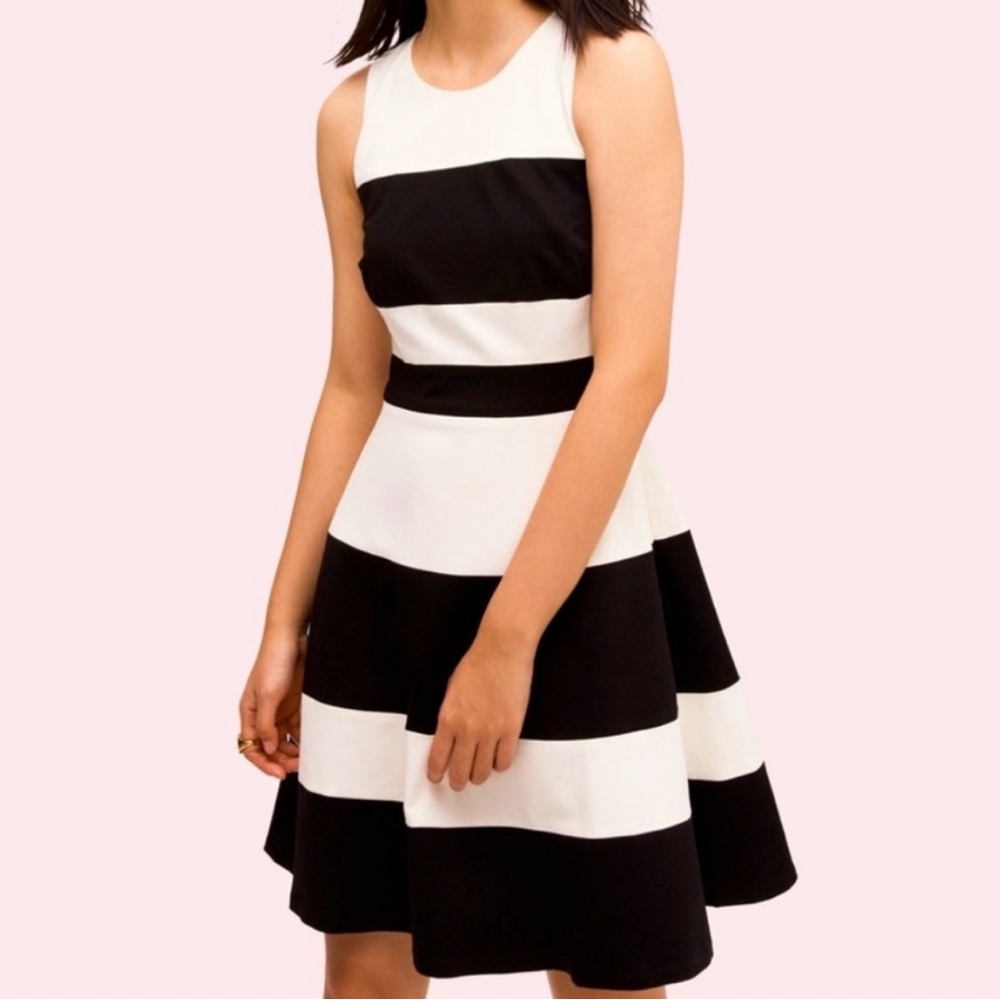 Kate Spade ♠️ Striped Ponte A-Line Dress Size XXL
